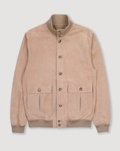 Unlined Valstarino jacket in suede leather. Beige - Biscotto