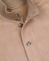 Unlined Valstarino jacket in suede leather. Beige - Biscotto