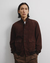 Unlined Valstarino jacket in suede leather with back loop. Brown - Caffè