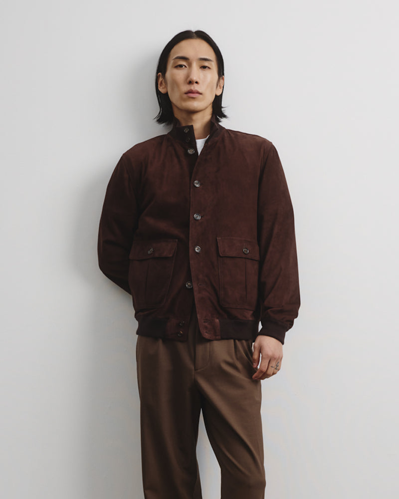 Unlined Valstarino Jacket In Suede Leather Caff