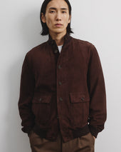 Unlined Valstarino jacket in suede leather. Brown - Caffè