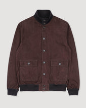 Unlined Valstarino jacket in suede leather. Brown - Caffè