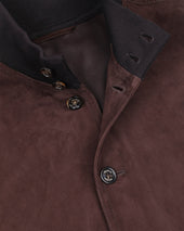 Unlined Valstarino jacket in suede leather. Brown - Caffè