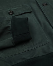 Unlined Valstarino Jacket In Suede Leather With Back Loop Green Garden