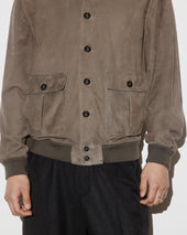 Unlined Valstarino jacket in suede leather with back loop. Brown - Roccia