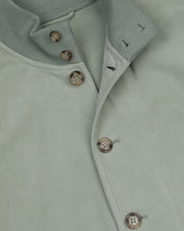 Unlined Valstarino jacket in suede leather with back loop.. Green - Tiglio