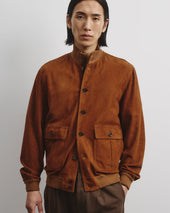 Unlined Valstarino jacket in suede leather. Brown - Sandal
