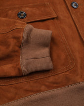 Unlined Valstarino jacket in suede leather. Brown - Sandal