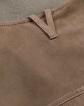 Unlined Valstarino jacket in suede leather with back loop. Beige - Grege