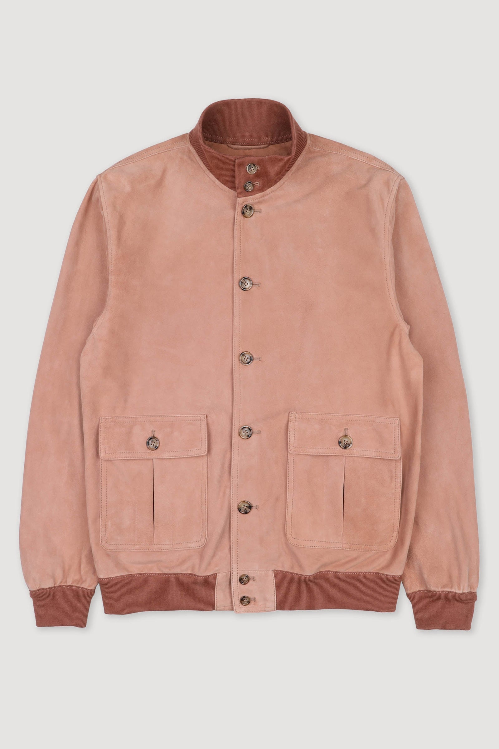 Unlined Valstarino Jacket In Suede Leather Wild Flower