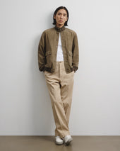 Unlined Valstarino jacket in suede leather. Green - Soldier