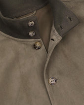 Unlined Valstarino jacket in suede leather. Green - Soldier