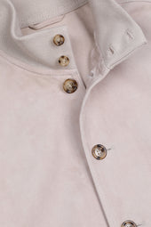 Unlined Valstarino jacket in suede leather. Cream - Canvas