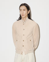 Unlined Valstarino jacket in suede leather. Beige - Sisal