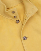 Unlined Valstarino jacket in suede leather. Yellow - Barley