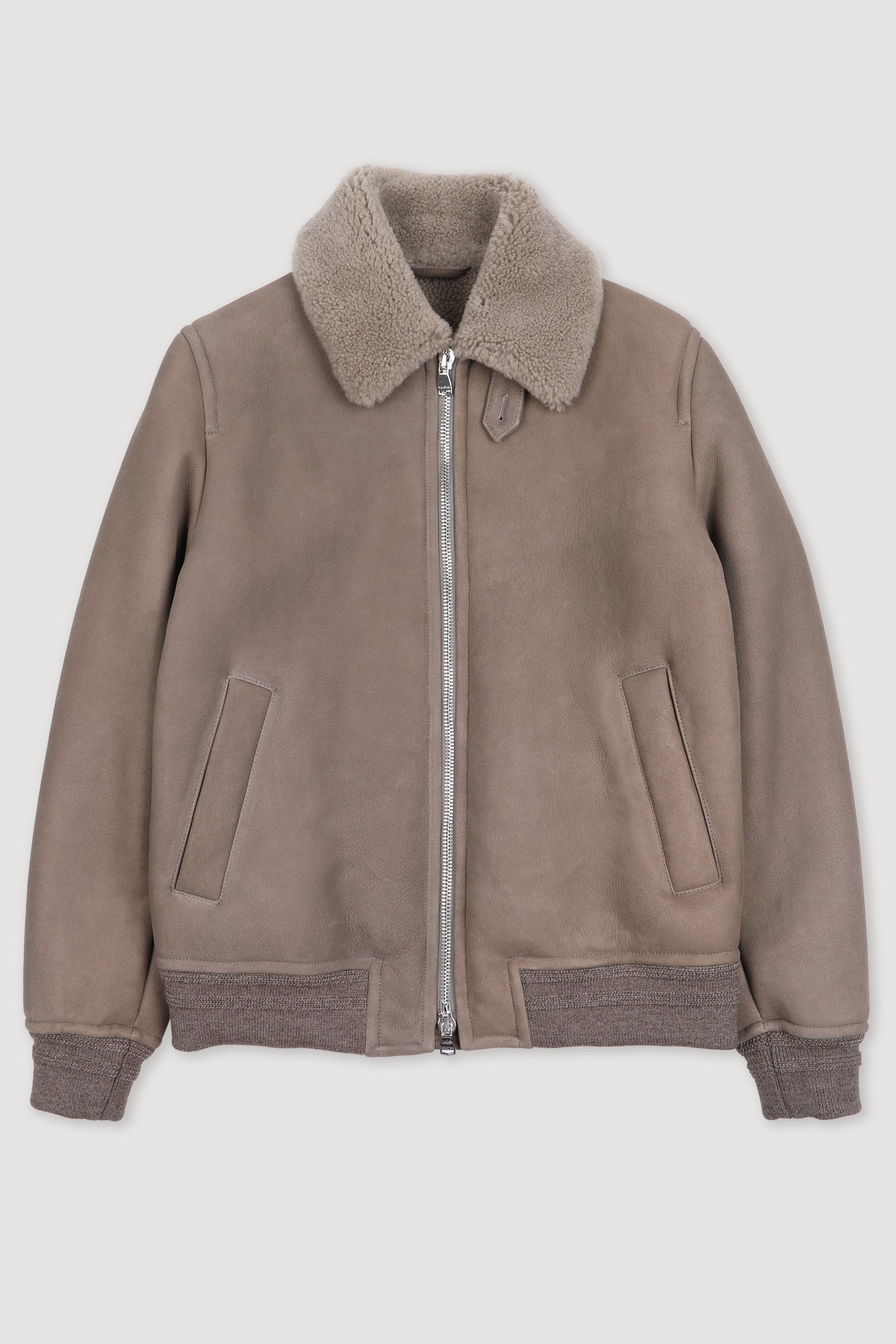 Shearling Suede Flight Jacket