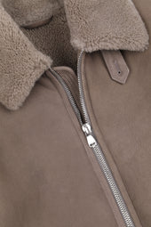 Shearling Suede Flight Jacket