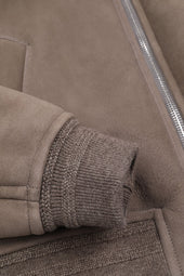 Shearling Suede Flight Jacket