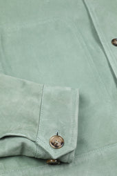 Clint unlined suede jacket with Western-style details. Green - Aneto