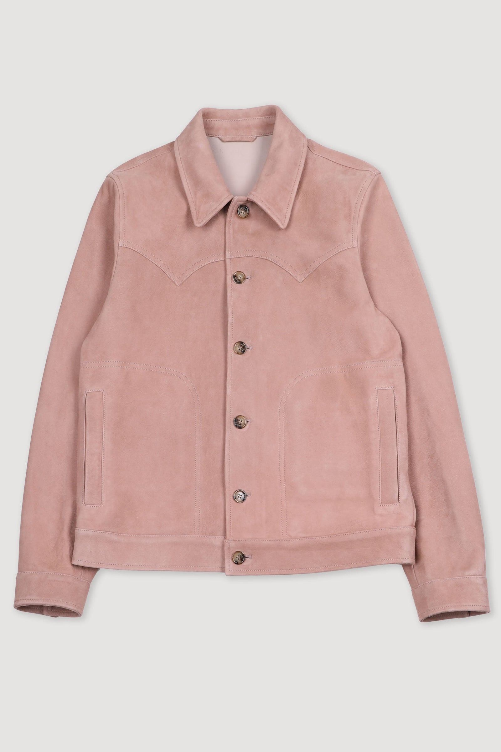 Clint Unlined Suede Jacket With Western Style Details Wild Flower
