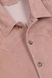 Clint unlined suede jacket with Western-style details. Pink - Wild flower