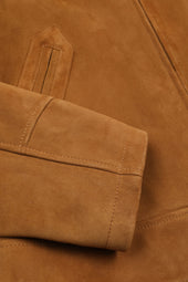 Lined jacket in suede leather with Western-style details. Brown - Ambra