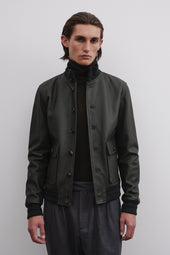 Deerskin Valstarino jacket lined with cashmere. Green - Caccia