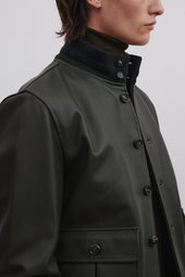 Deerskin Valstarino jacket lined with cashmere. Green - Caccia