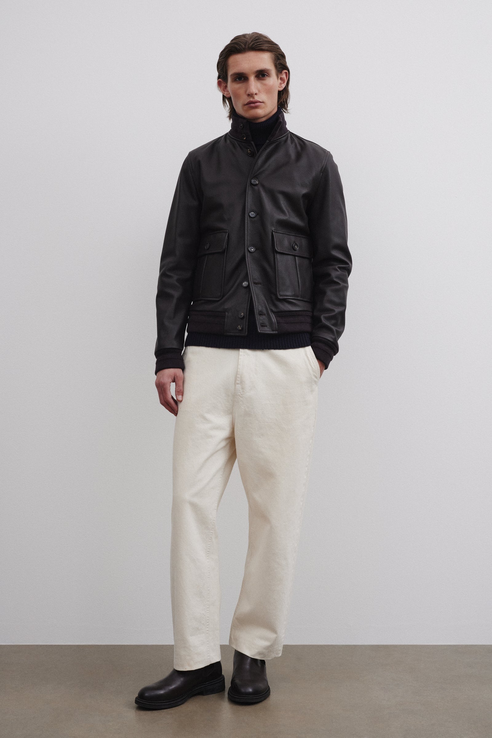 Deerskin Valstarino Jacket Lined With Cashmere Caff