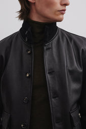 Deerskin Valstarino jacket lined with cashmere - Black