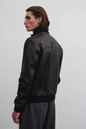Deerskin Valstarino jacket lined with cashmere - Black