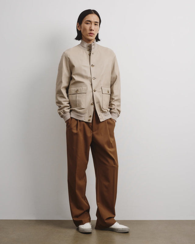 Lined Valstarino in nappa leather. Beige - Avena