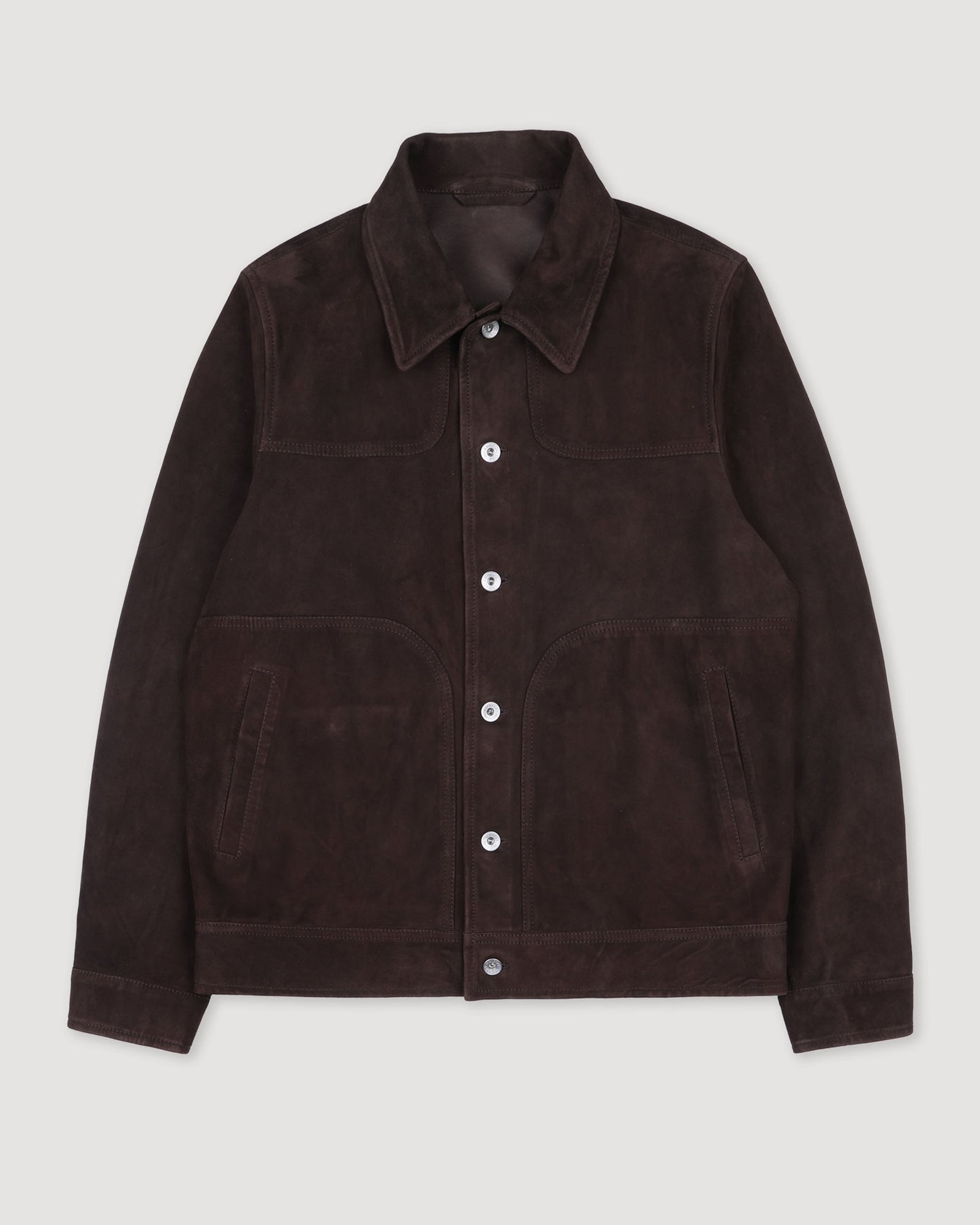Presley Trucker Jacket In Suede Unlined Caff