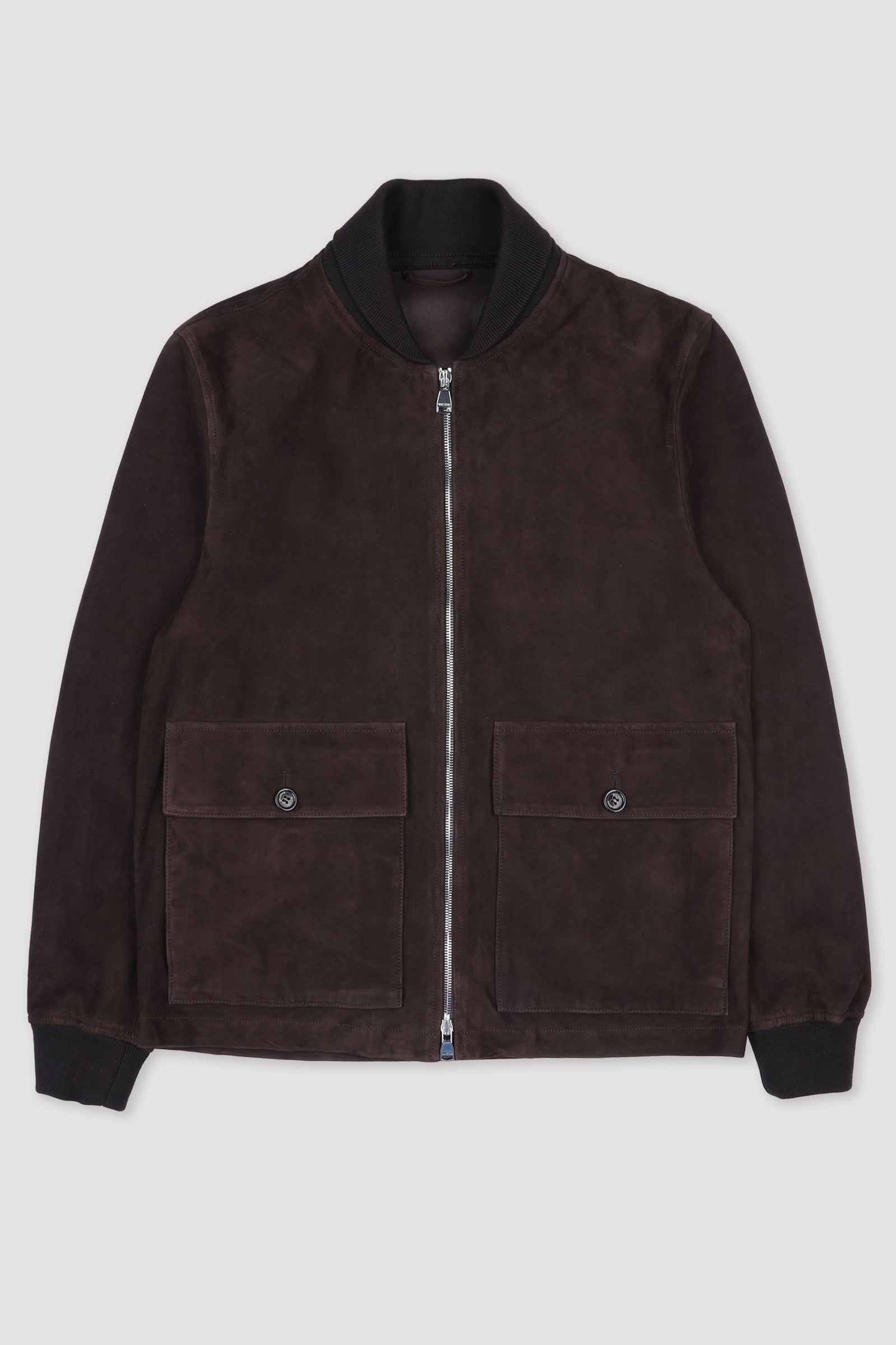 Livingstone Bomber Jacket In Suede Leather Unlined Caff