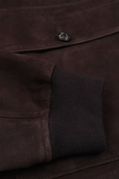 Livingstone bomber jacket in suede leather, unlined. Brown - Caffè