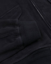 Sergent unlined bomber jacket in suede leather - Dark blue