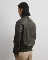 Unlined Valstarino jacket in nappa leather. Green - Caccia