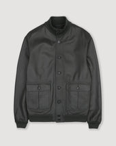 Unlined Valstarino jacket in nappa leather. Green - Caccia