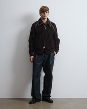 Martin shearling suede bomber jacket. Brown - Caffè