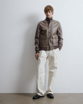Lined Valstarino jacket in nappa leather. Brown - Cocoa