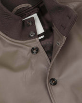 Lined Valstarino jacket in nappa leather. Brown - Cocoa