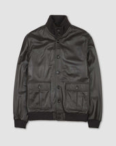 Lined Valstarino jacket in nappa leather. Brown - Caffè