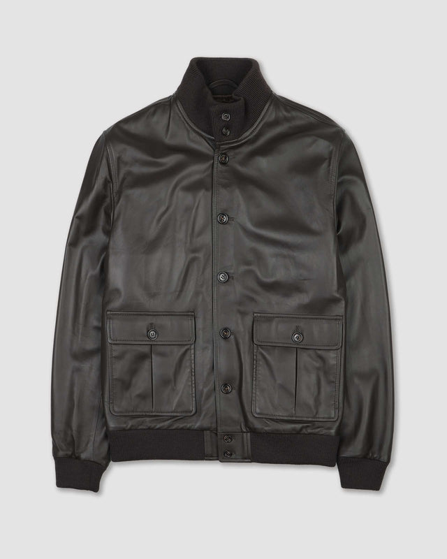 Lined Valstarino jacket in nappa leather. Brown - Caffè