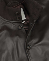 Lined Valstarino jacket in nappa leather. Brown - Caffè