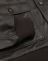 Lined Valstarino jacket in nappa leather. Brown - Caffè
