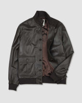 Lined Valstarino jacket in nappa leather. Brown - Caffè