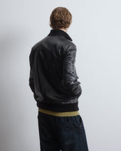 Lined Valstarino jacket in nappa leather - Black