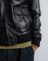 Lined Valstarino jacket in nappa leather - Black