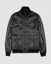 Lined Valstarino jacket in nappa leather - Black