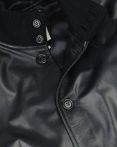 Lined Valstarino jacket in nappa leather. Blue - Navy